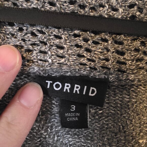 Open knit cardigan sweater from Torrid, size 3 - Picture 3 of 8